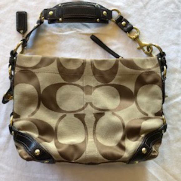 Coach Handbags - Coach Signature Logo Brown Hobo